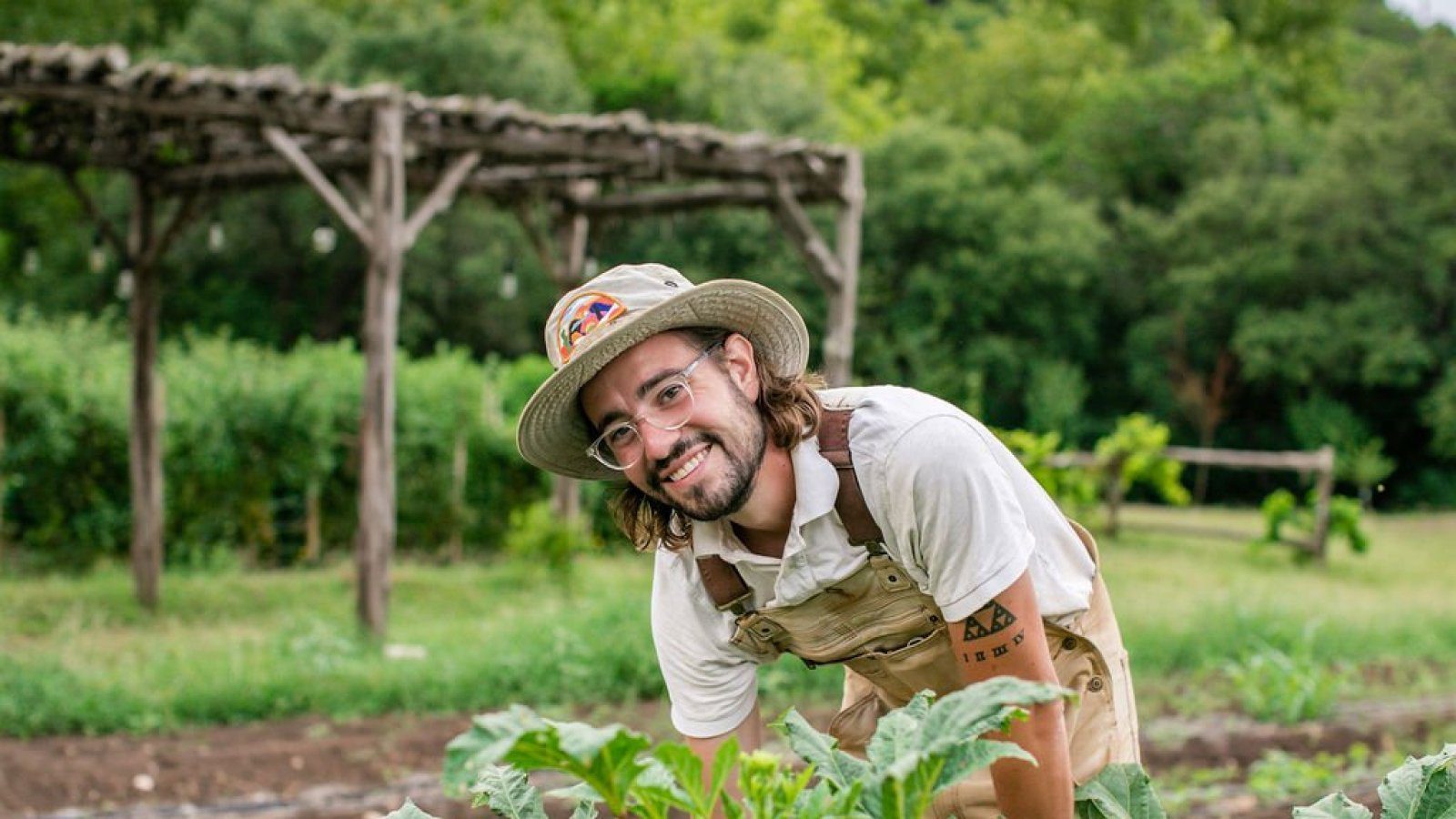 Ed Reed in the garden