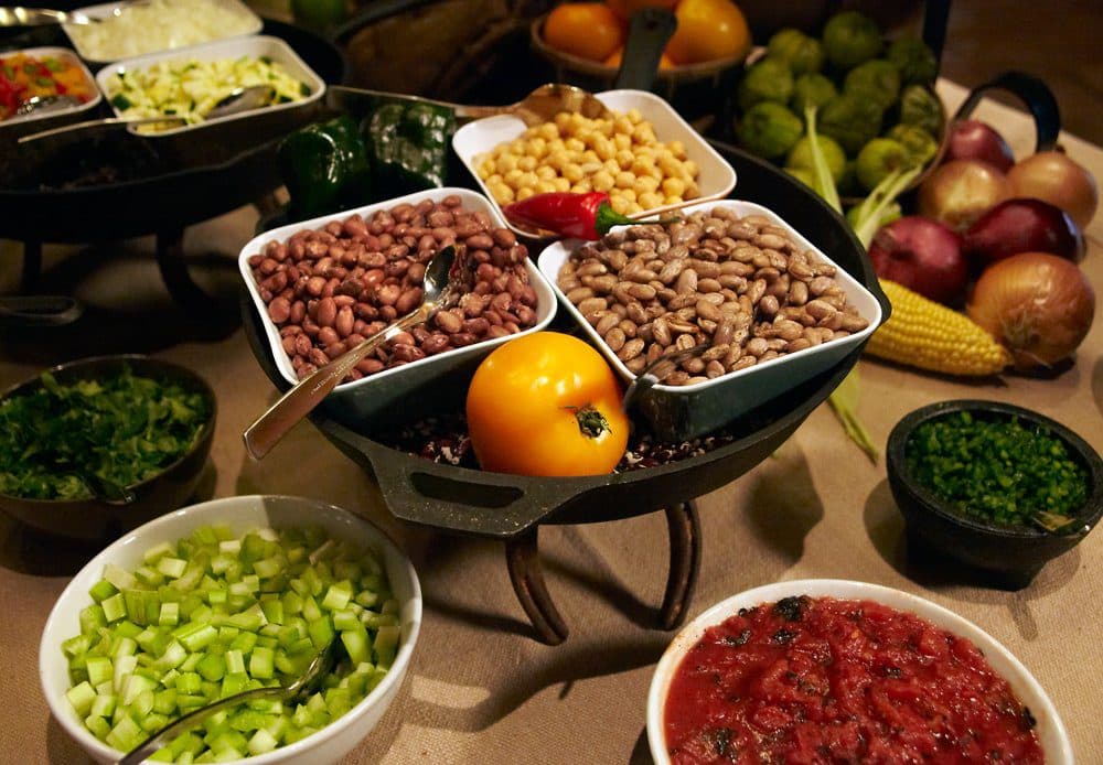 sides dishes like nuts and salsa